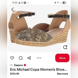 Eric Michael Espadrille Sandals - Black and Tan